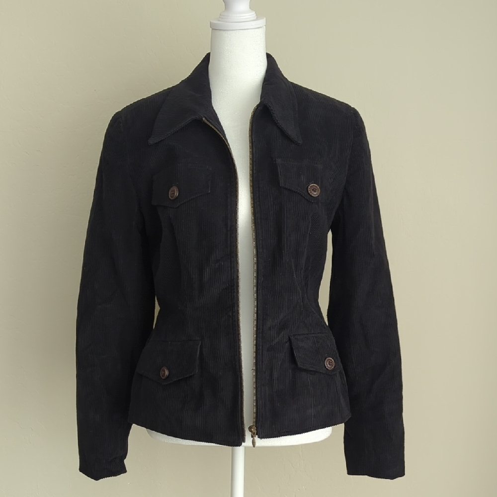 Rubbish Women's Black Corduroy Jacket, S